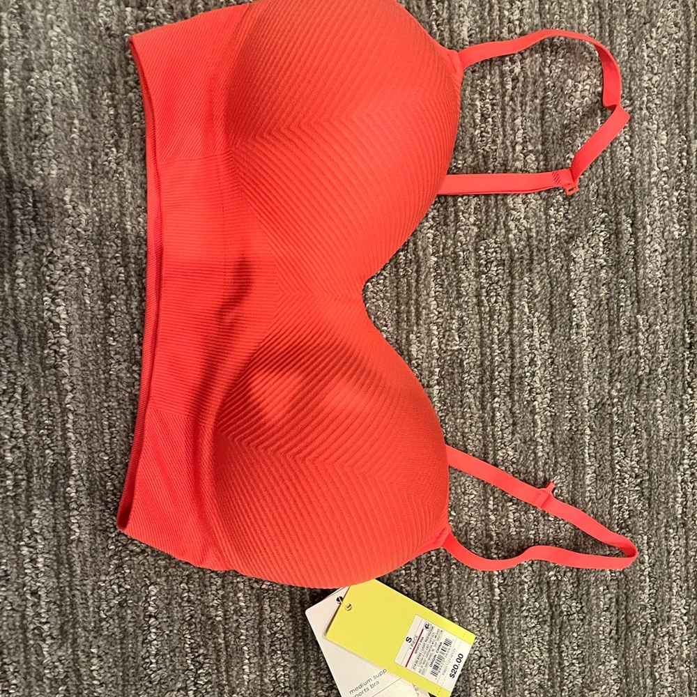 All in Motion Pink Bra with Molded Cups and Adjustable Straps